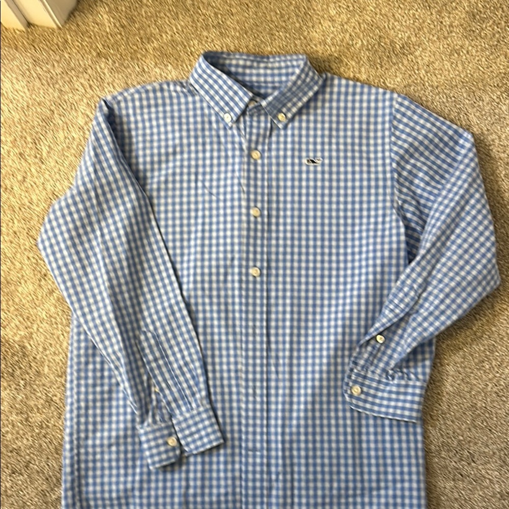 Men's Blue Gingham Shirt